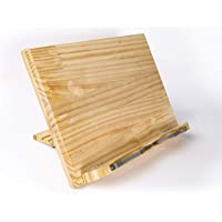 Lenhart - Atril de madera para libros (portátil- iPad- libro- libro de cocina- soporte de música)